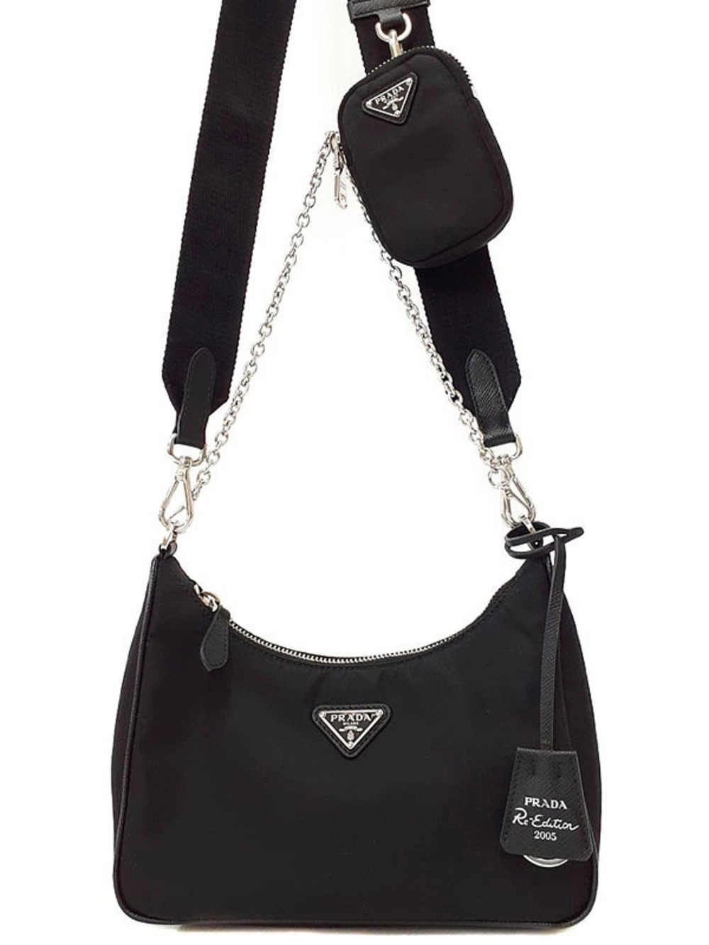 Prada ReEdition ReNylon Black 2005 Bag Chain - Picture 2 of 9